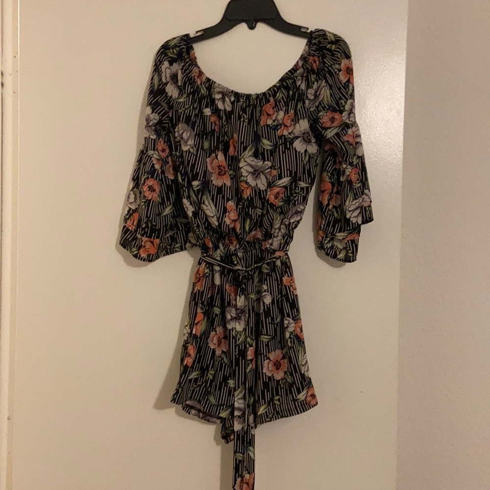Off the shoulder short romper